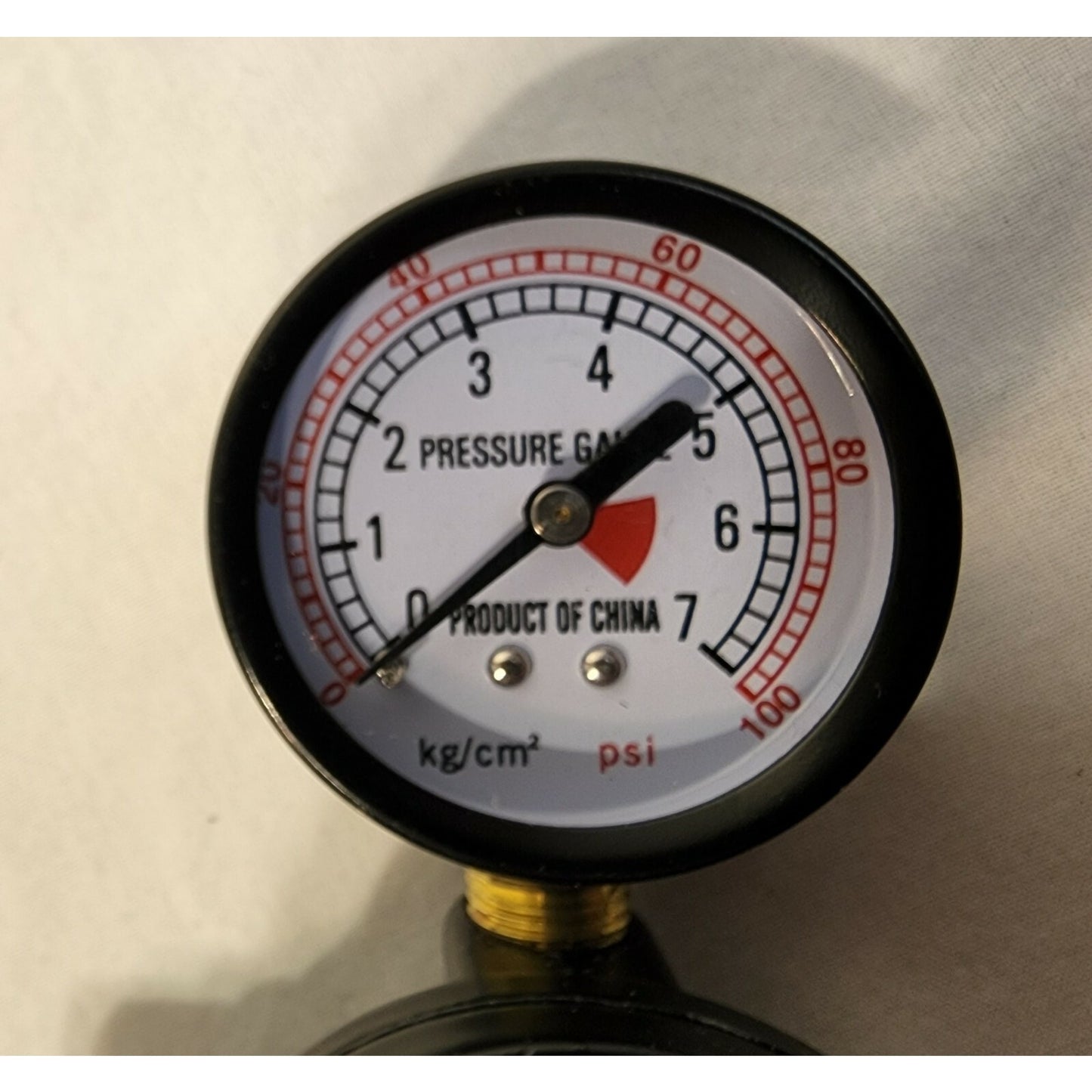 100 PSI Pressure Guage with three 1/2" connectors and manual valve - 2" face