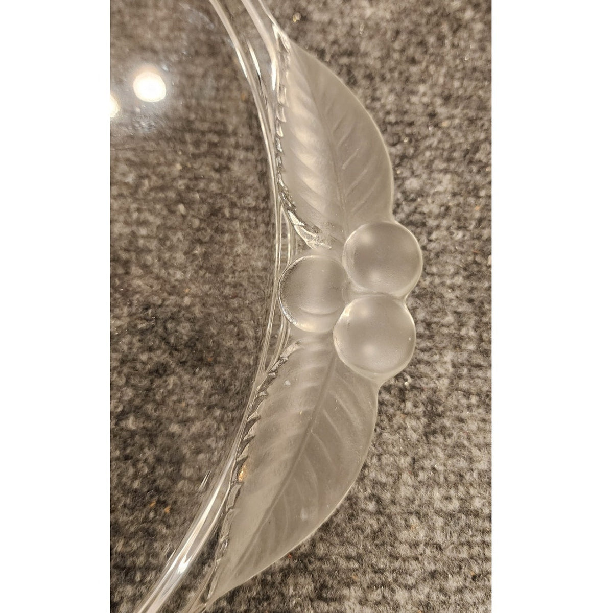 Pair of Vintage Clear Crystal Cake Plates Mikasa & Savoir Vivre Round Floral