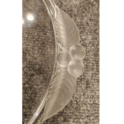 Pair of Vintage Clear Crystal Cake Plates Mikasa & Savoir Vivre Round Floral