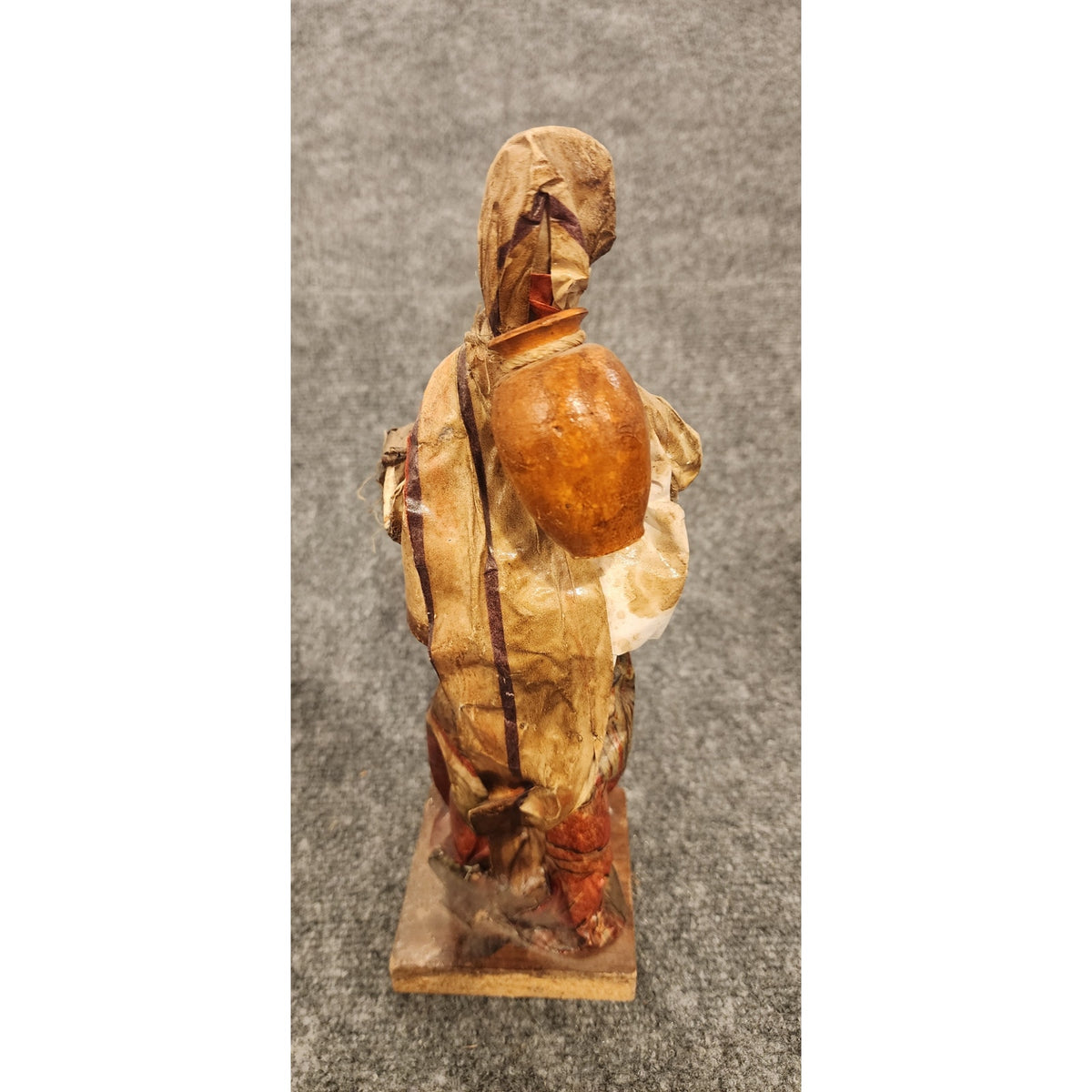 Vintage Handmade Mexican Folk Art Paper Mache Woman Terracotta Jug Figurine 11"