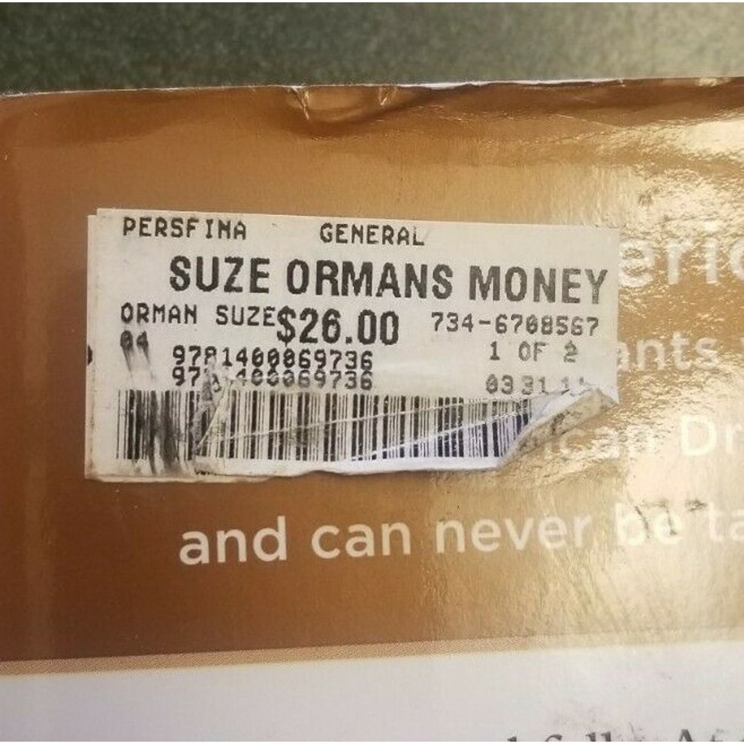 The Money Class - Hard Cover Book - By Suze Orman -