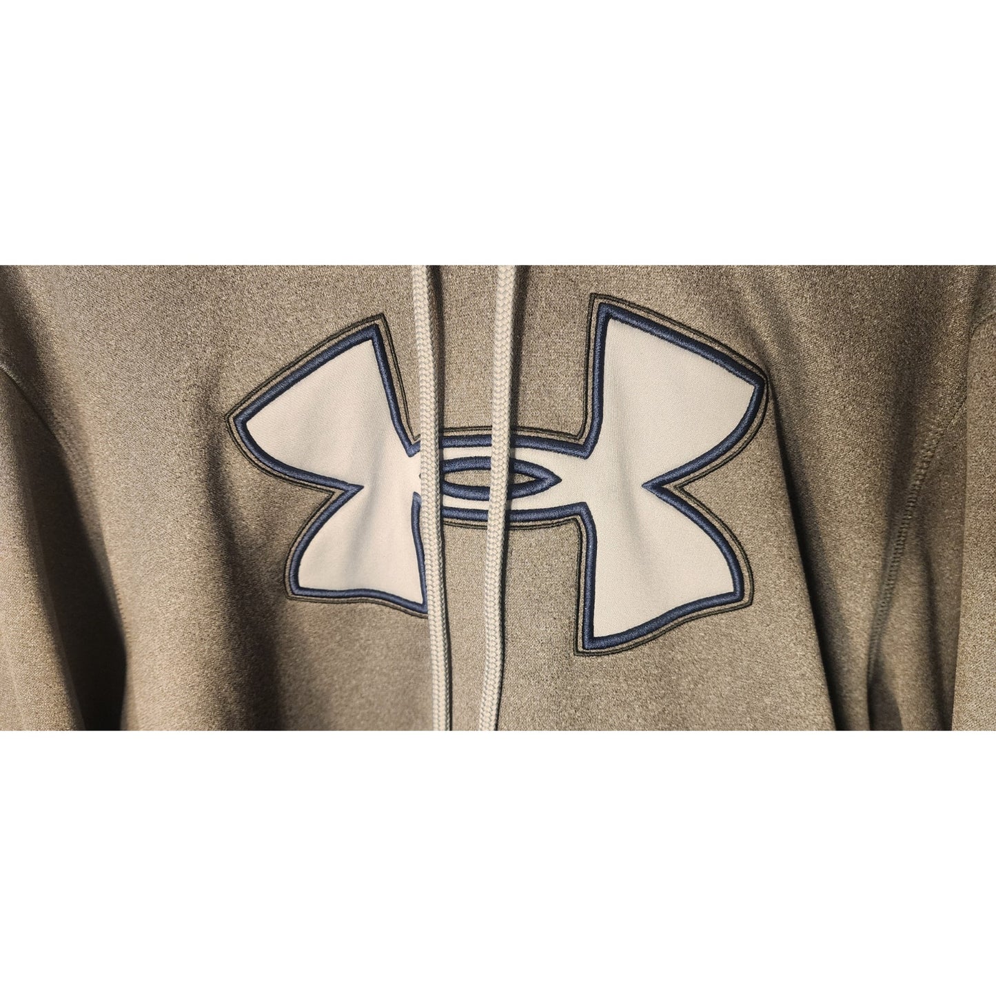 Under Armour Mens Pullover Hoodie Sweatshirt Gray Fleece Size 2XL