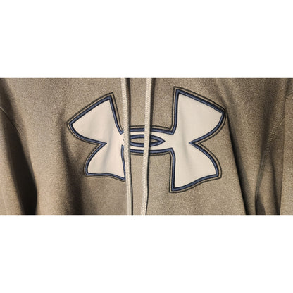 Under Armour Mens Pullover Hoodie Sweatshirt Gray Fleece Size 2XL