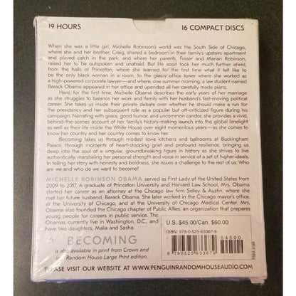 Becoming Michelle Obama Audiobook CD - Read By Author- First Lady U.S. President