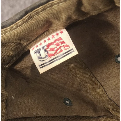 Vintage Border Patrol Camo Baseball Hat Cap Embroidered Made In USA Woodland