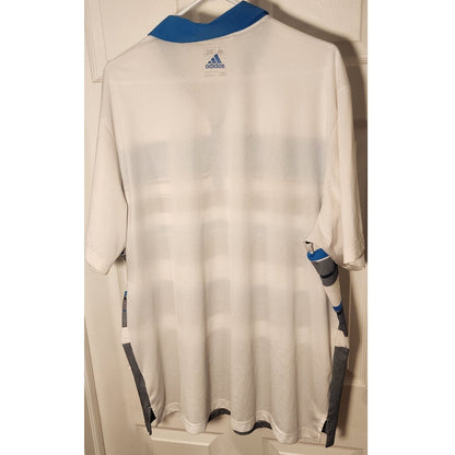 Adidas Climacool Mens 2XL Short Sleeve Golf Polo Shirt Blue Striped