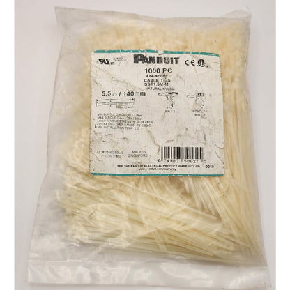 Panduit - Pack of 1000 - STA -STRAP Natural Nylon Cable Ties - 5.5" - SST1.5M-M