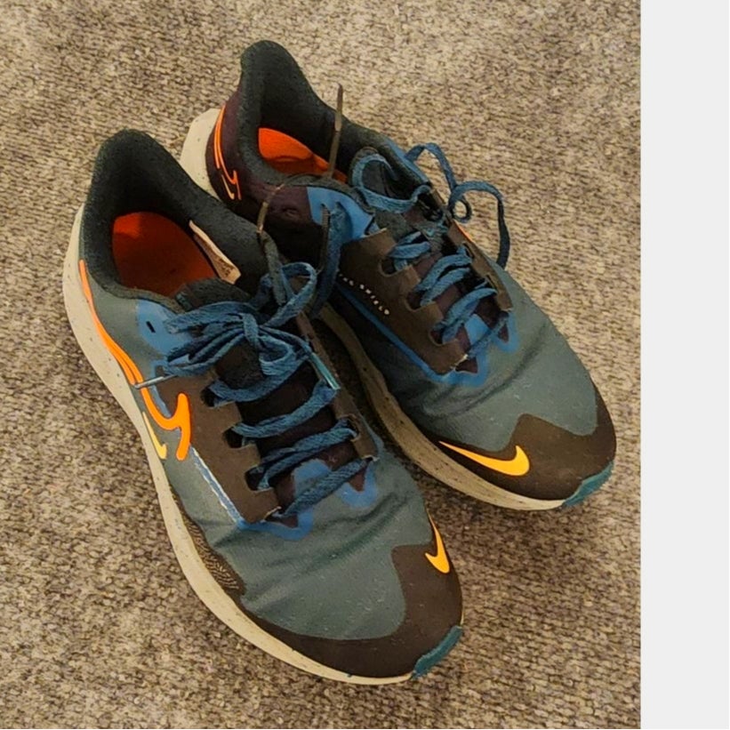 Nike Air Zoom Pegasus 38 Teal Black Orange Running Shoes Men 8.5