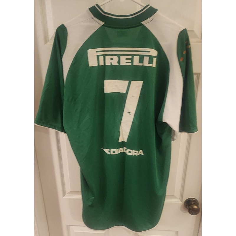 Vintage Diadora Inter Milan Green Soccer Jersey Pirelli #7 Men's Large
