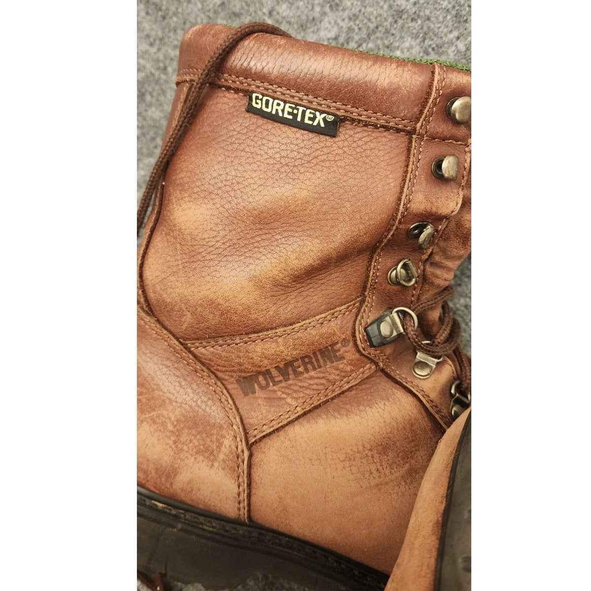 Wolverine Steel Toe GORE-TEX Work Boots Mens Size 11 Brown Leather Waterproof