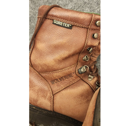 Wolverine Steel Toe GORE-TEX Work Boots Mens Size 11 Brown Leather Waterproof