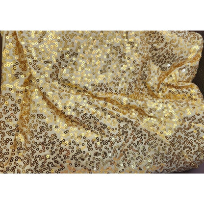 8' Round? - Tablecloth Skirt - Gold - with draw string and clamps - Washable