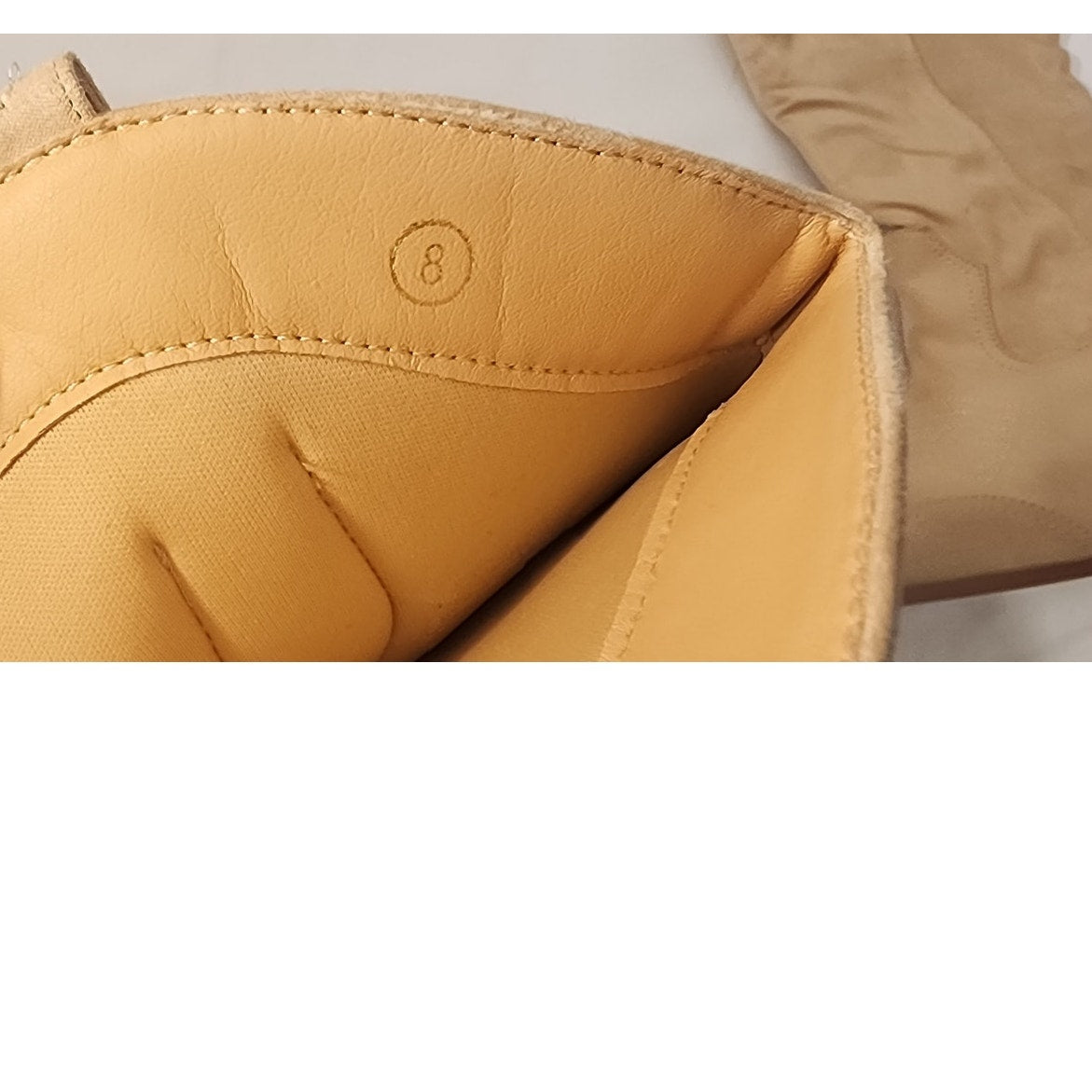 Coutgo Women’s Western Cowboy Boots Tan Suede Size 8 – NEW