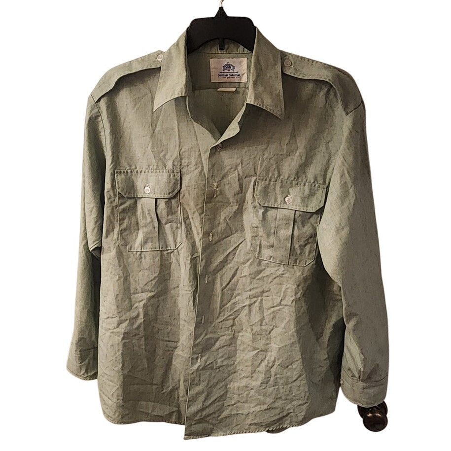 SCP Garrison Collection Shirt 17.5x34/35 Green Button Up Military