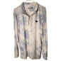 Bad Birdie Mens 1/4 Zip Pullover Golf Sweater Long Sleeve Tie Dye Size XXL