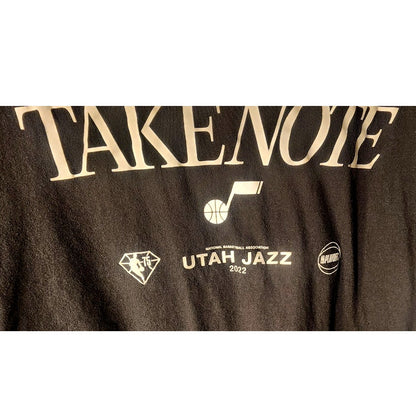 Nike Utah Jazz Take Note Playoff T Shirt Mens XXL Dark Gray 2022 NBA Basketball