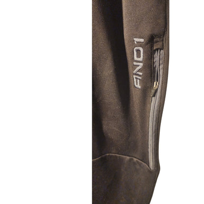 Mens Size 2XL Black Track Pants Windbreaker Athletic Warm Up Side Ankle Zip 2EG
