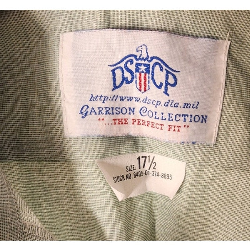 Garrison Collection By Davids Green Short Sleeve Button Up Shirt Size 17.5