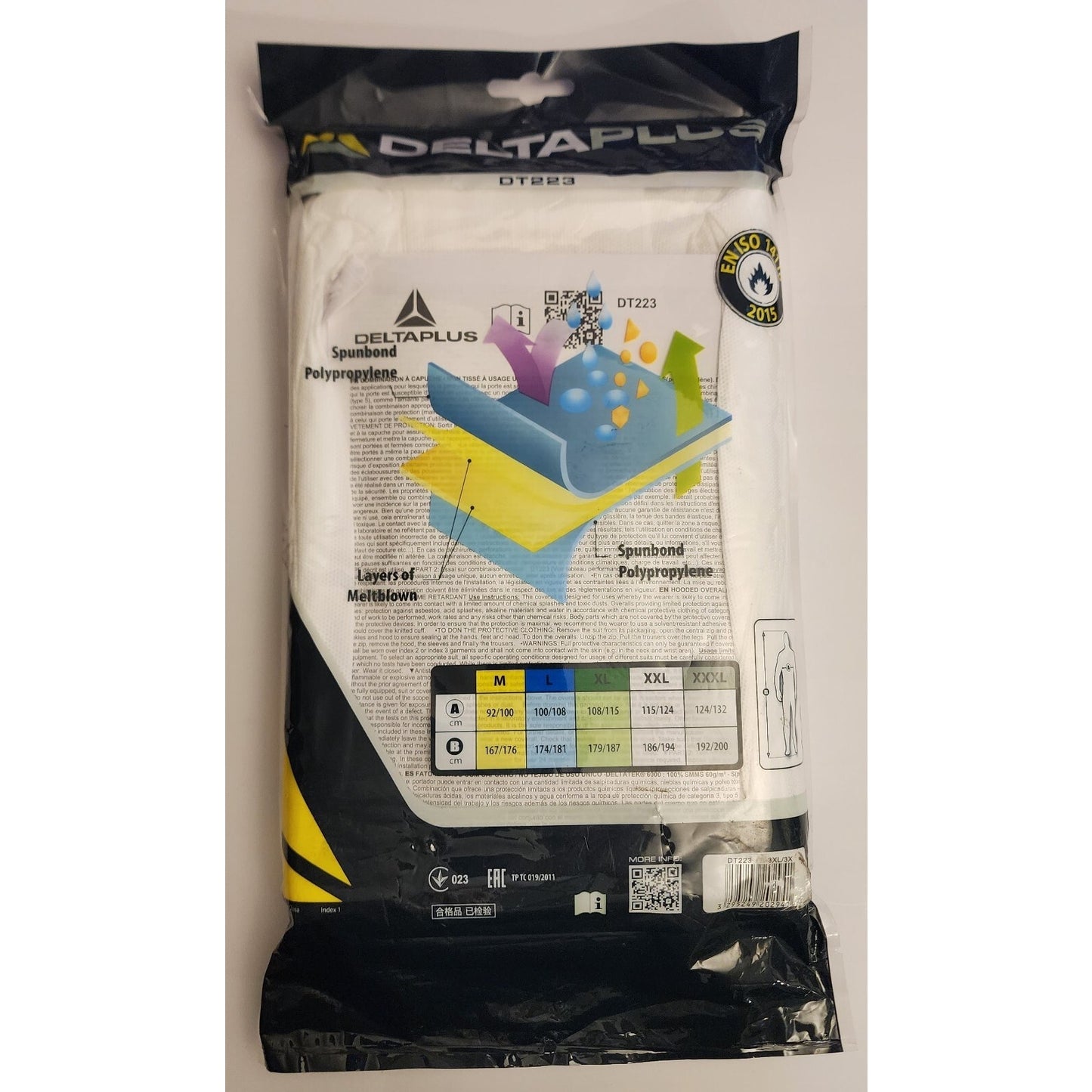 DeltaPlus - DT223 - Diposable Coverall - DeltaTek 6000 FR- 3XL - Flame Retardant