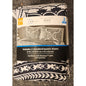 Mainstays Pillow Shams Set of 2 Standard Queen Black White Geometric Pattern NIP