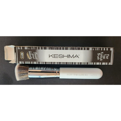 White - Brush Flat Top Kabuki - Premium Foundation Brush for Liquid Makeup.