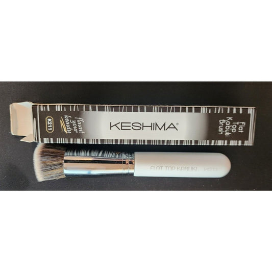 White - Brush Flat Top Kabuki - Premium Foundation Brush for Liquid Makeup.