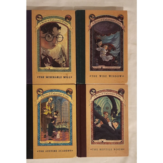 A Series of Unfortunate Events Books 2–5 Lemony Snicket Hardcover Lot