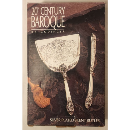 Godinger 20th Century Baroque Silent Butler Set – Silver Plated – Sealed
