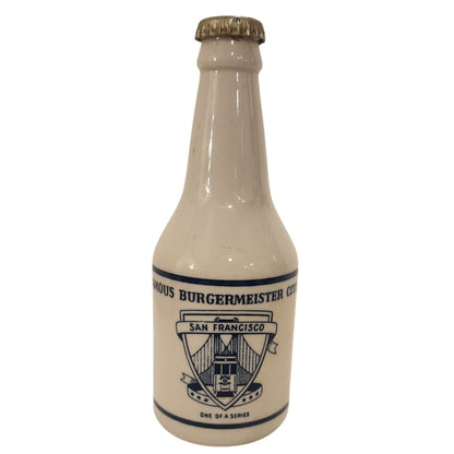 Burgermeister Beer Stoneware Bottle – Ceramarte Brazil – Vintage 9 oz