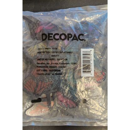 Butterfly picks - 36 count - cupcake/ Cake toppers - Decopac - unopened package