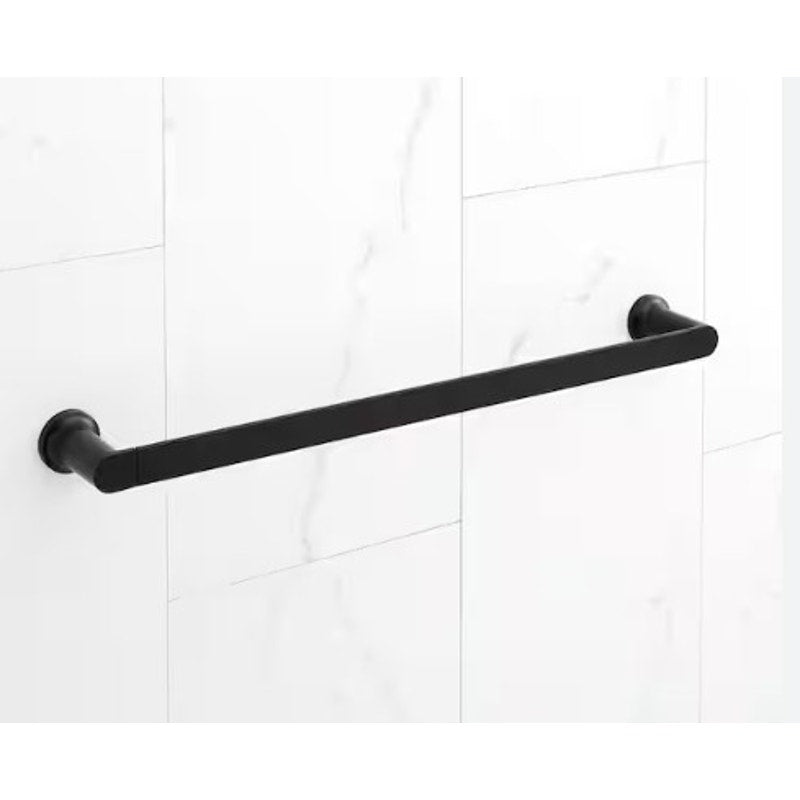 Signature Hardware Berwyn Matte Black Towel Bar Set - 18" & 24" (SHBW18TB2MB)
