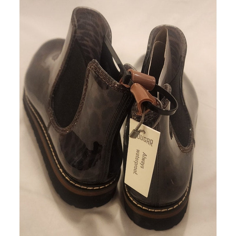 Cougar Waterproof Ankle Boots Size 11 Women Animal Print Winter Rain NWT