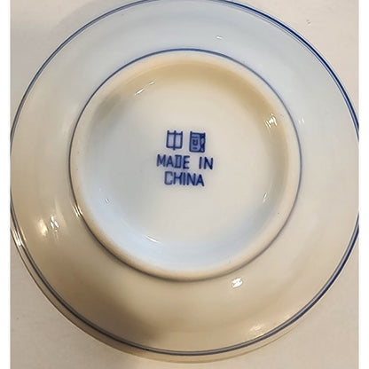 NEW Blue & White Dragon Porcelain Plates – Set of 8 – Chinese Dragon Pattern