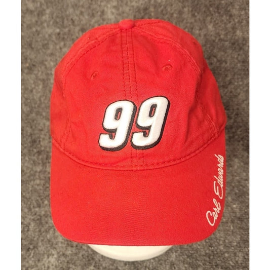 Vintage NASCAR Carl Edwards 99 Office Depot Roush Fenway Racing Hat Cap Red
