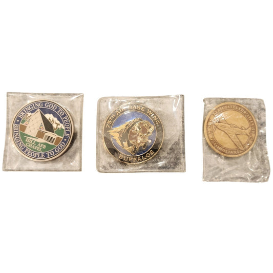 US Military Challenge Coins Lot 3 Commemorative Army DOD Patriotic Tokens