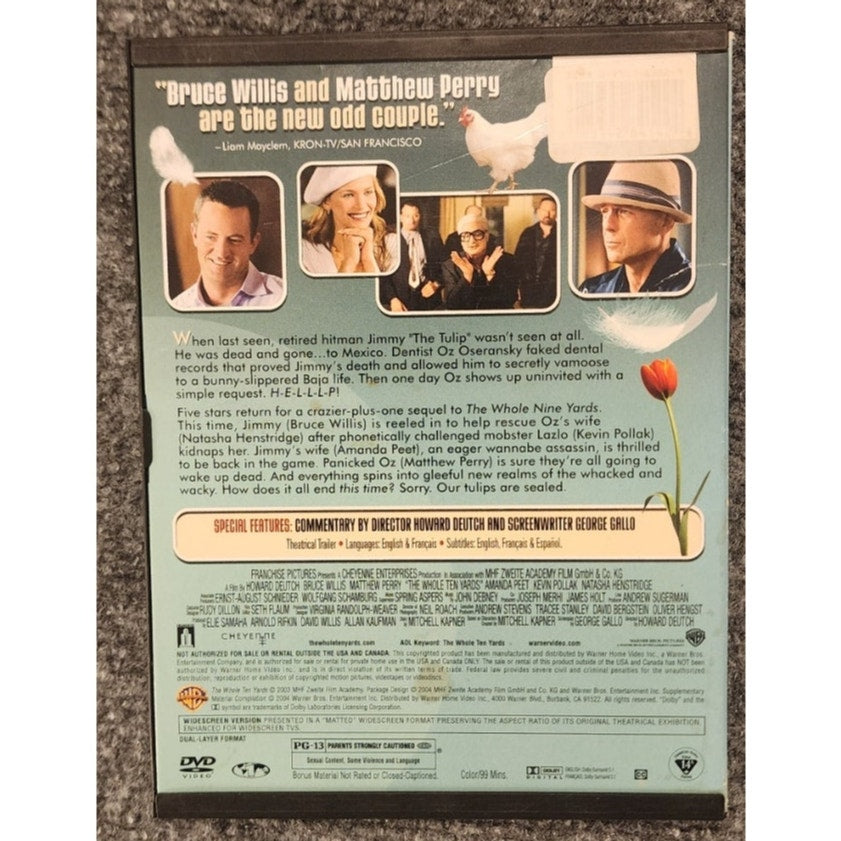 The Whole Ten Yards DVD Bruce Willis Matthew Perry Comedy Movie Disc Clean