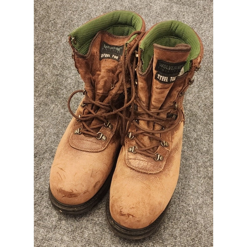 Wolverine Steel Toe GORE-TEX Work Boots Mens Size 11 Brown Leather Waterproof