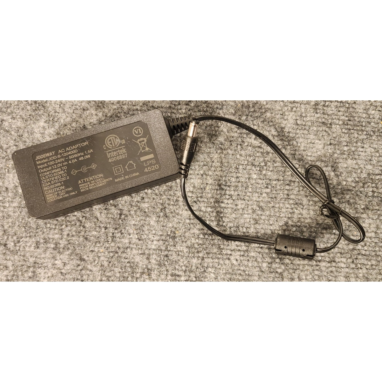 Jodeway JOD-S-120400D AC Power Adapter Charger 12V 4A 48W CCTV LED NWOT New