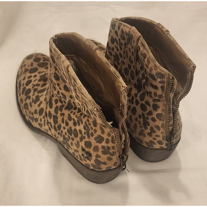 Billabong Leopard Print Ankle Boots Women’s Size 9