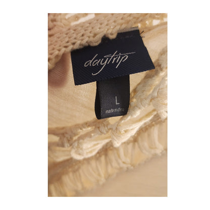 Daytrip - Knotted Pullover Blouse - Beige - Large