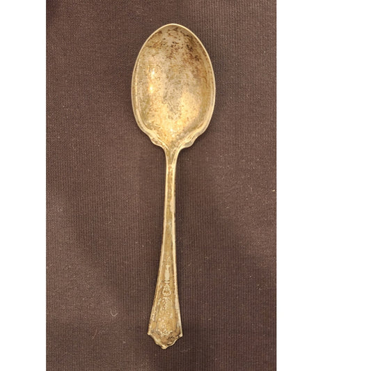 Vintage Reed & Barton Silverplate Spoon R&B A1 6 In 0.8 oz Floral Scroll