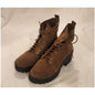 Vince Camuto Mecale Suede Combat Boots Brown Lug Sole Platform NWOT Size 7M