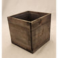Rustic Woodland Planter Box with Plastic Insert - Abt. 7"X7"X7" - Opening 6X6"