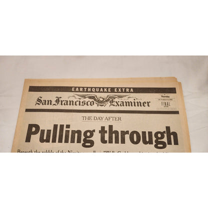 OCT. 19, 1989 - SAN FRANCISCO EXAMINER - "EARTHQUAKE EXTRA" - THE DAY AFTER
