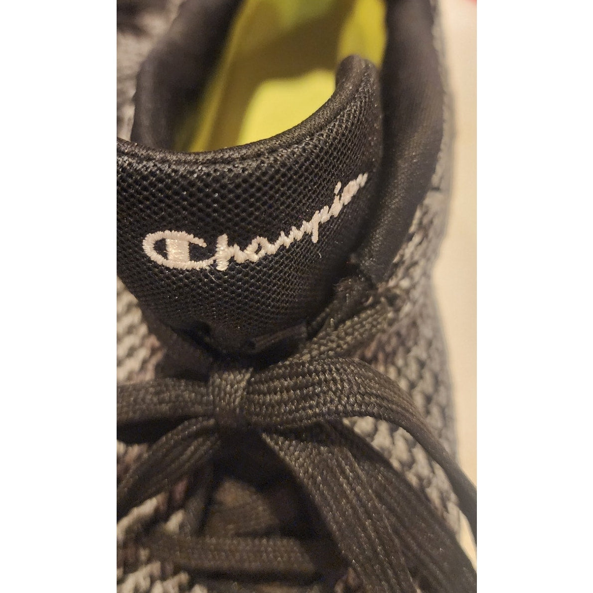 Champion Womens Size 9 Absolute Eco Mesh Knit Running Sneakers Gray Black Shoes