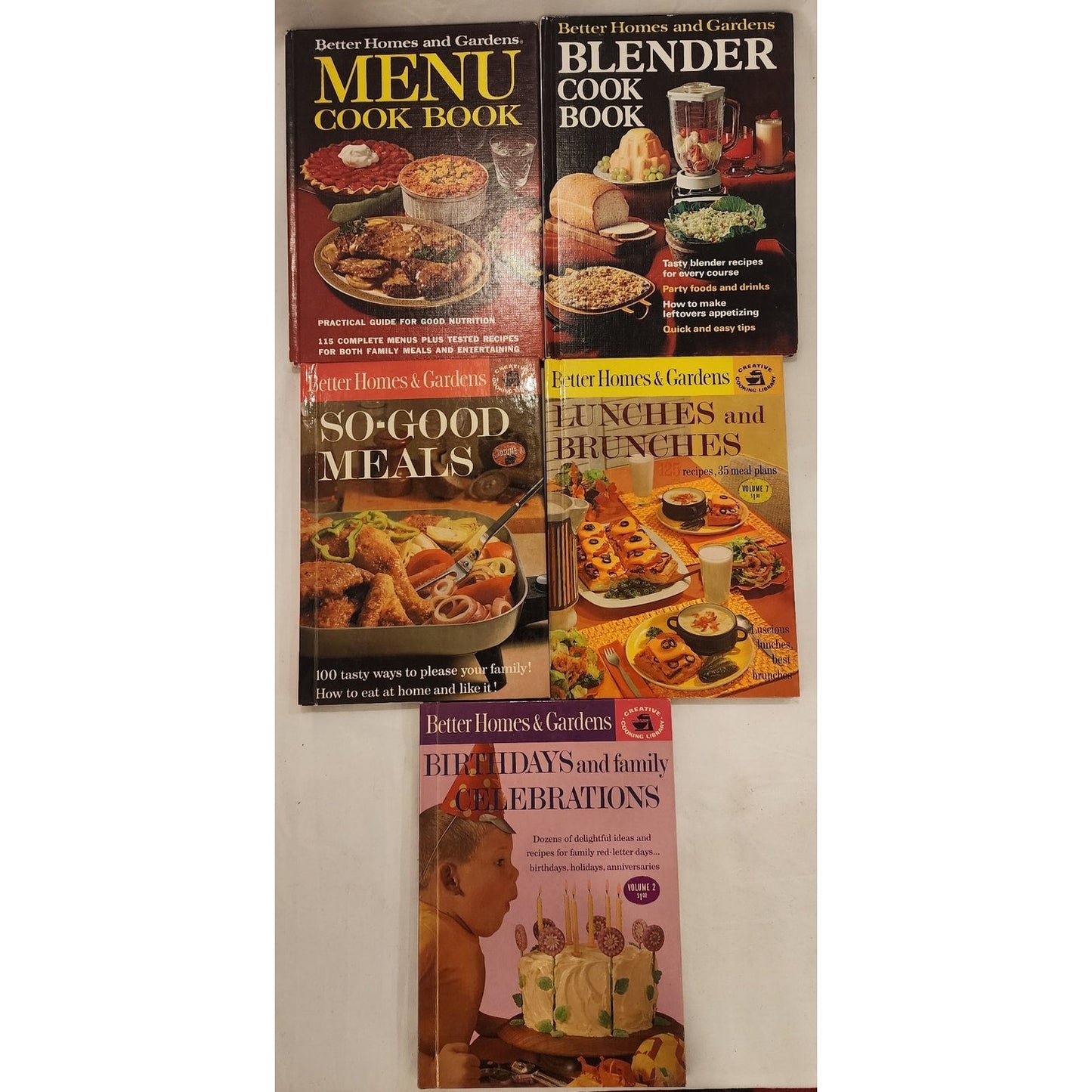 Better Homes & Gardens Vintage Cookbook Set Lot of 5 Hardcovers