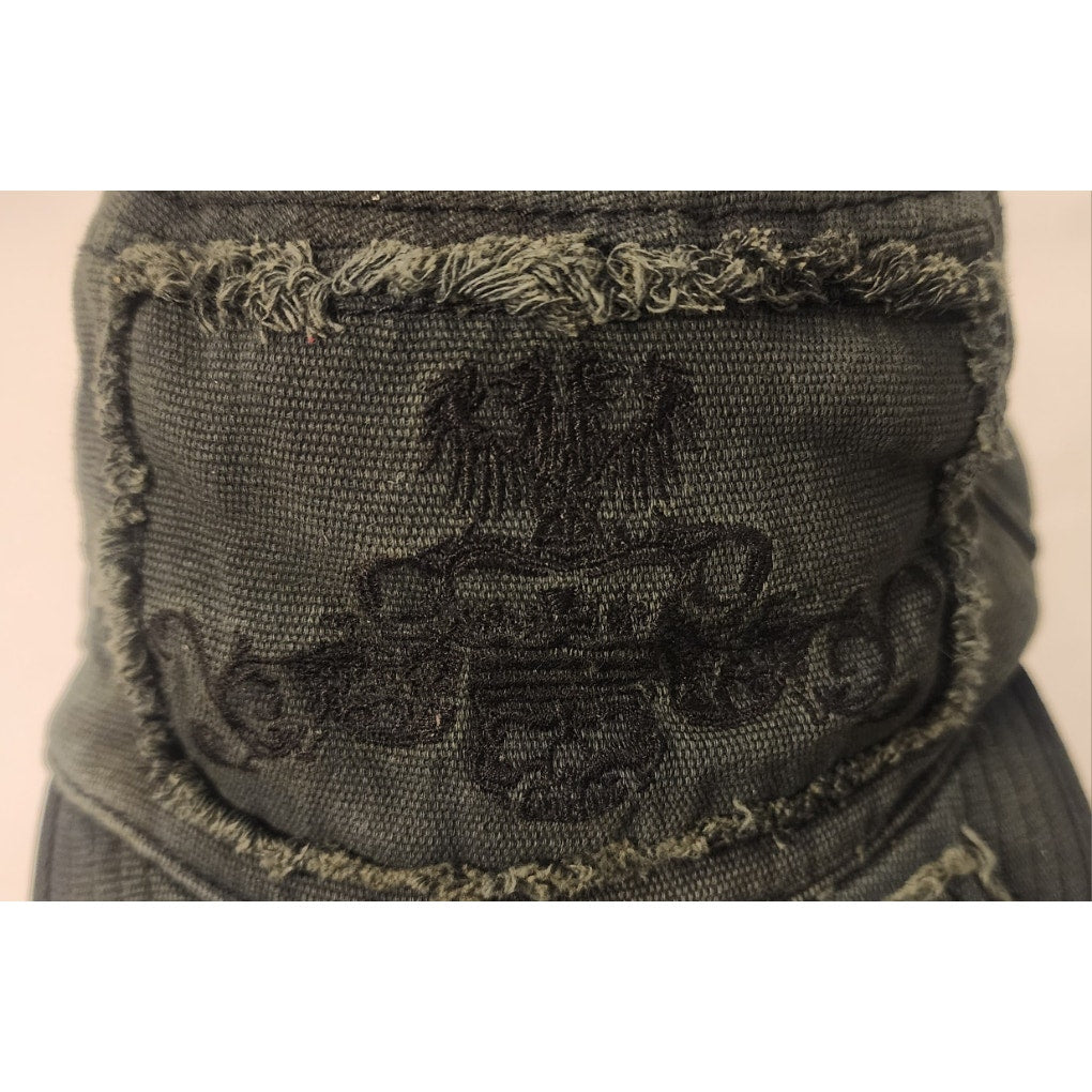 HEADERS Distressed Military Cadet Cap NWT Black Army Style Hat