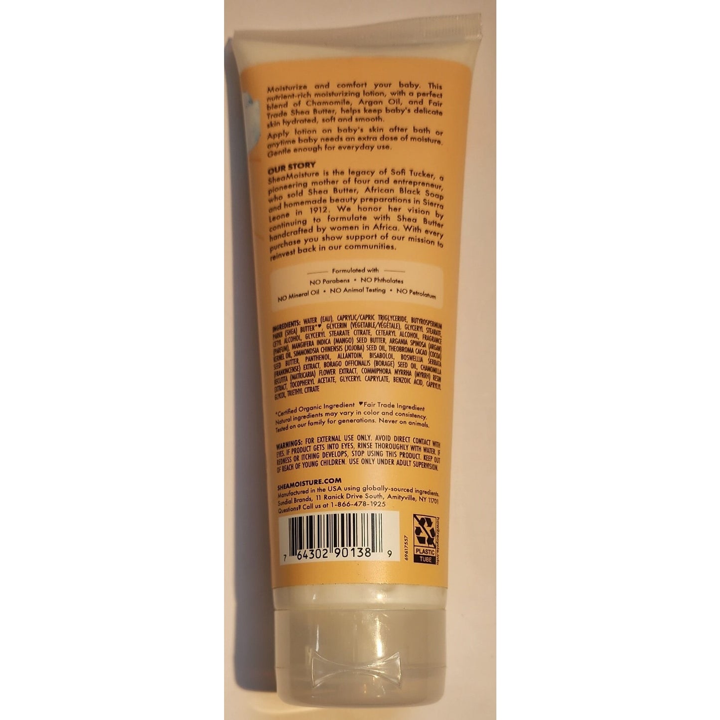 Lot of 2 - Shea Moisture BABY LOTION - Delicate Skin, Hypoallergenic - 8 fl oz