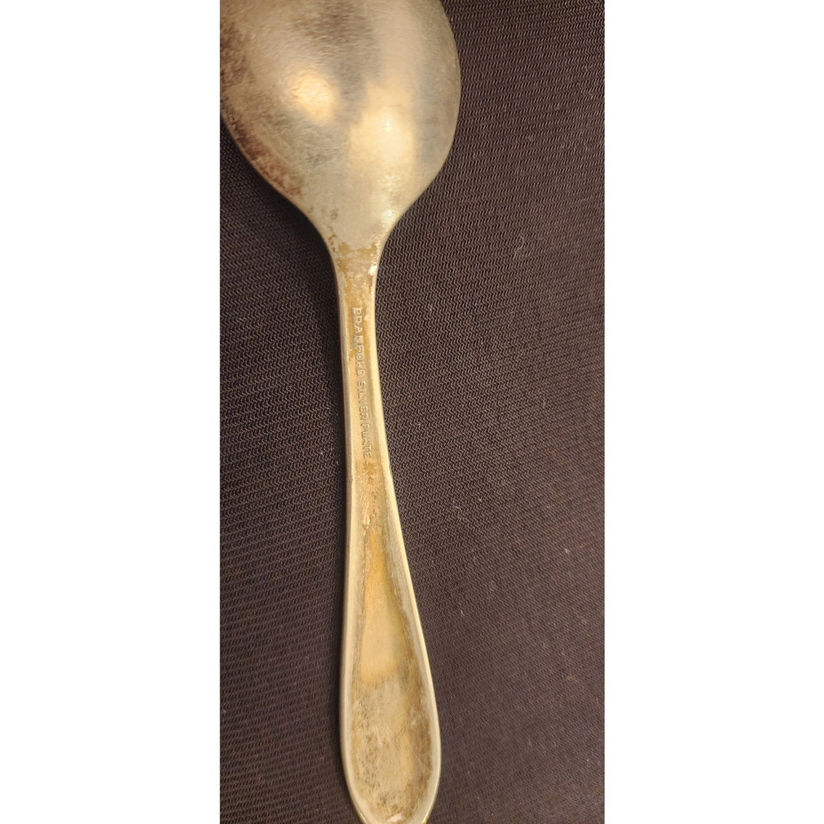 Vintage 1930s Mickey Mouse Branford Silverplate Spoon Vertical Letters 5.5 In