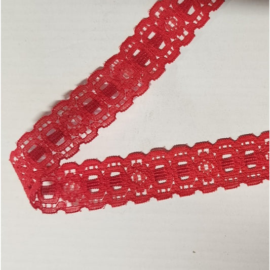 302 Yards - RED Lace Trim - 7/8" - Native Textiles - #24962 - Red27572